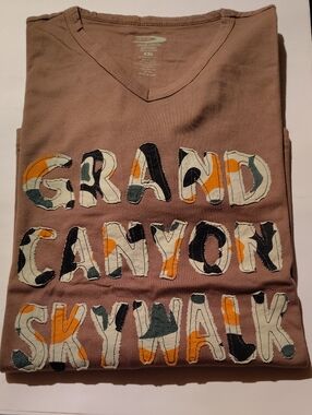 NEW Grand Canyon Brown V-Neck Long Sleeve Tee WM